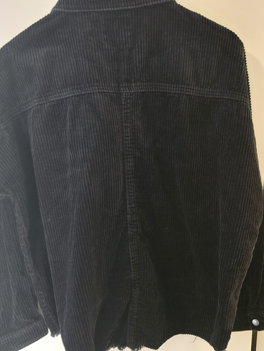 Zara Black Corduroy Overshirt with Snap Pockets - Picture 2 of 5